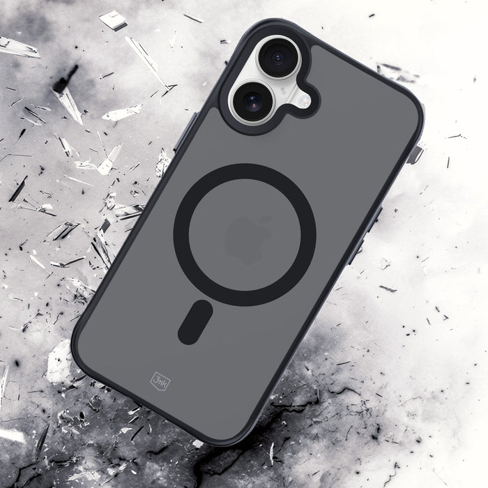 3mk Smoke MagCase with MagSafe for iPhone 16 - semi-transparent