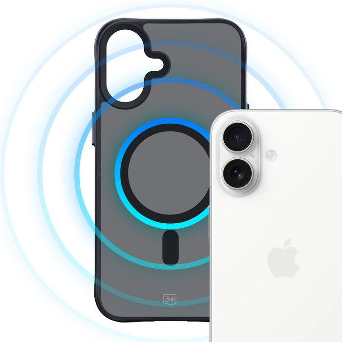3mk Smoke MagCase with MagSafe for iPhone 16 - semi-transparent