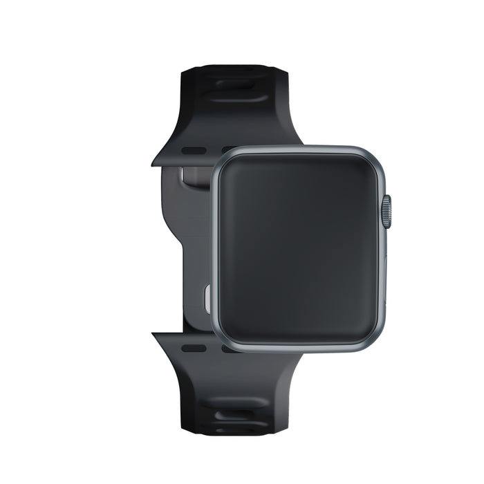 3mk Silicone Watch Strap for Apple Watch 38 / 40 / 41 mm - black