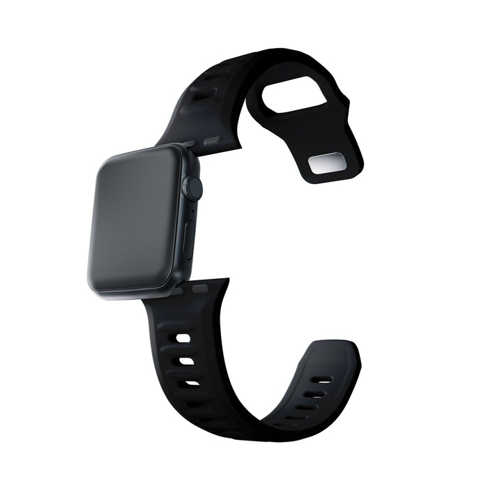 3mk Silicone Watch Strap for Apple Watch 38 / 40 / 41 mm - black