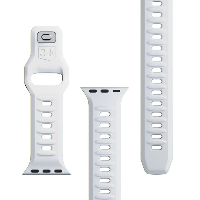 3mk Silicone Watch Strap for Apple Watch 38 / 40 / 41 mm - white