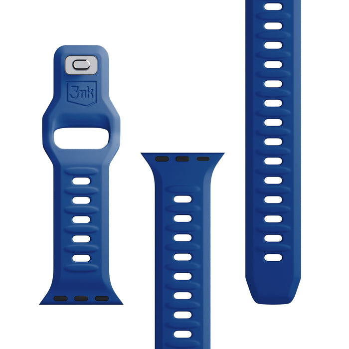 3mk Silicone Watch Strap for Apple Watch 42 / 44 / 45 / 49 mm - blue