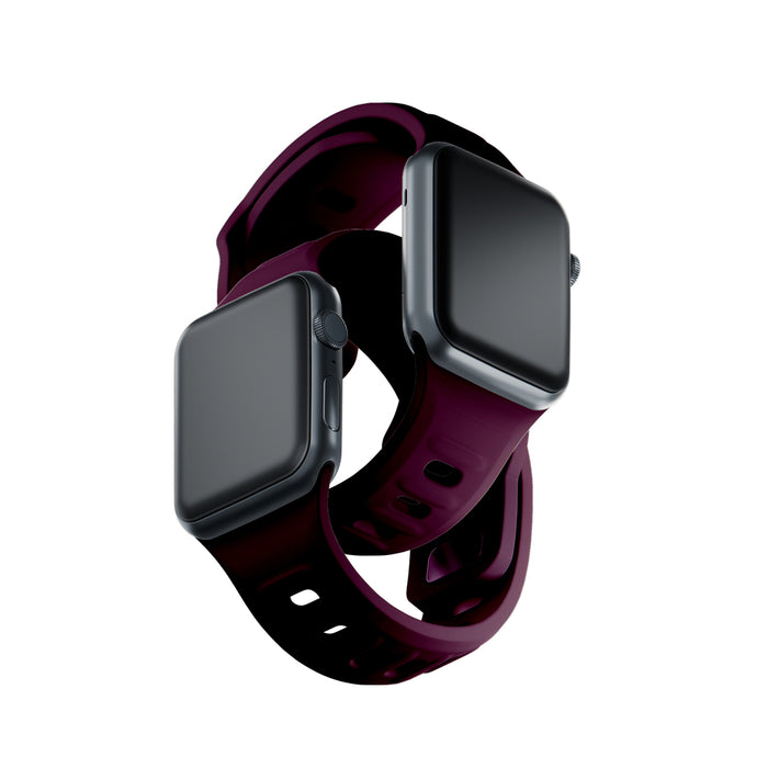 3mk Silicone Watch Strap for Apple Watch 42 / 44 / 45 / 49 mm - Burgundy