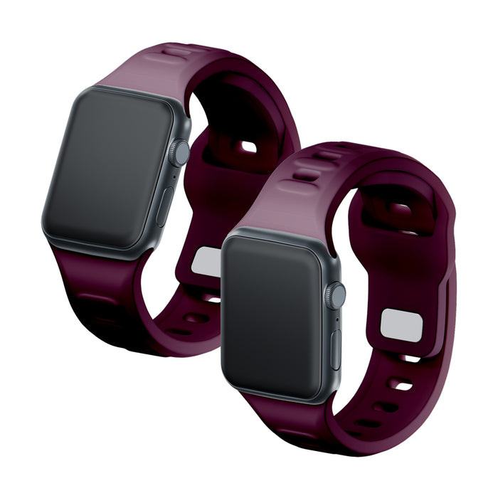 3mk Silicone Watch Strap for Apple Watch 42 / 44 / 45 / 49 mm - Burgundy
