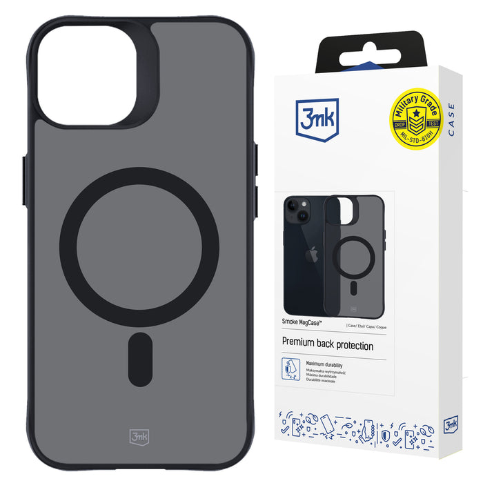 3mk Smoke MagCase with MagSafe for iPhone 15 - semi-transparent