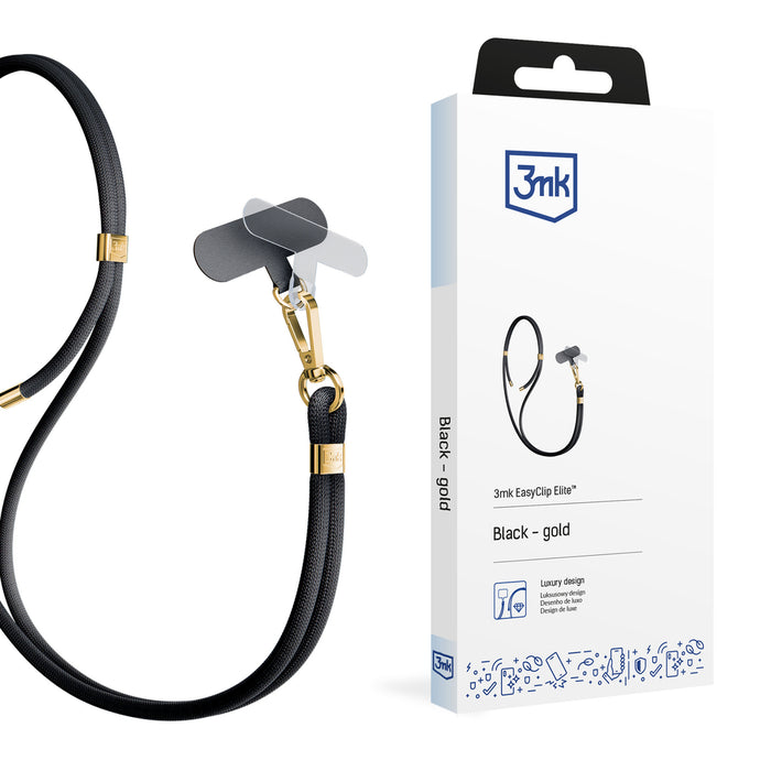 Smartphone Lanyard 3mk EasyClip Elite - Black