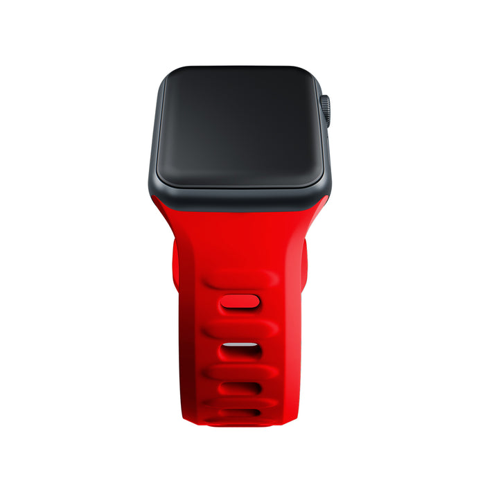 3mk Silicone Watch Strap for Apple Watch 42 / 44 / 45 / 49 mm - red