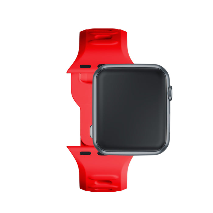 3mk Silicone Watch Strap for Apple Watch 42 / 44 / 45 / 49 mm - red