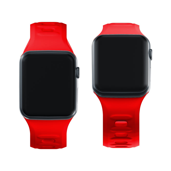 3mk Silicone Watch Strap for Apple Watch 42 / 44 / 45 / 49 mm - red