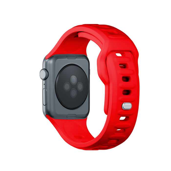 3mk Silicone Watch Strap for Apple Watch 42 / 44 / 45 / 49 mm - red