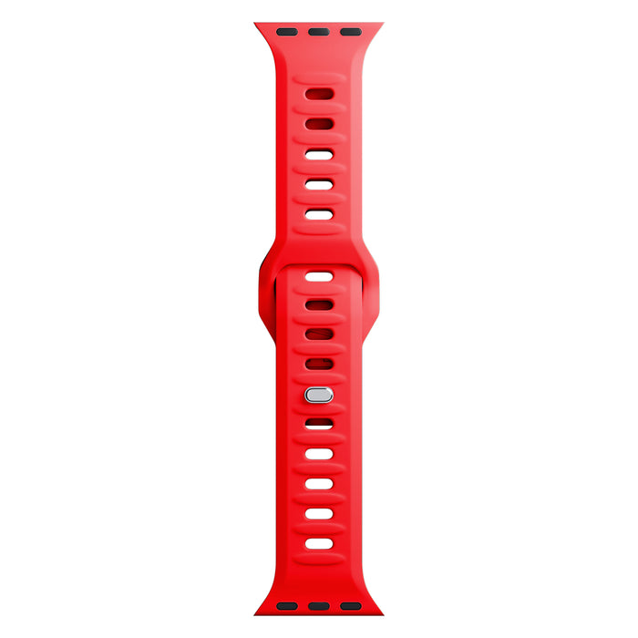 3mk Silicone Watch Strap for Apple Watch 42 / 44 / 45 / 49 mm - red