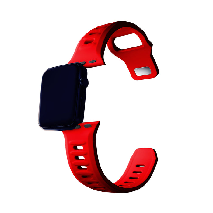 3mk Silicone Watch Strap for Apple Watch 42 / 44 / 45 / 49 mm - red