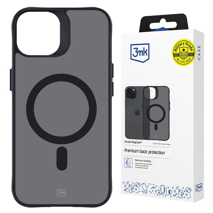 3mk Smoke MagCase with MagSafe for iPhone 15 Plus - semi-transparent