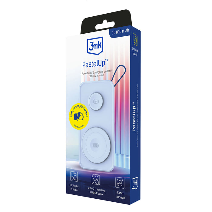 Powerbank 3mk PastelUp 10,000mAh 22.5W USB 1A1C - blue