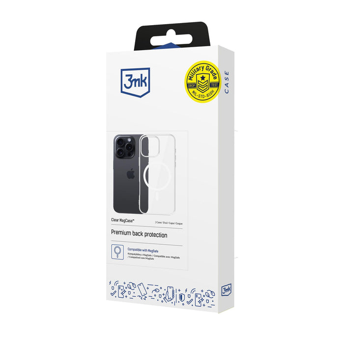 3mk Clear MagCase Case for Apple iPhone 16 Pro - Transparent