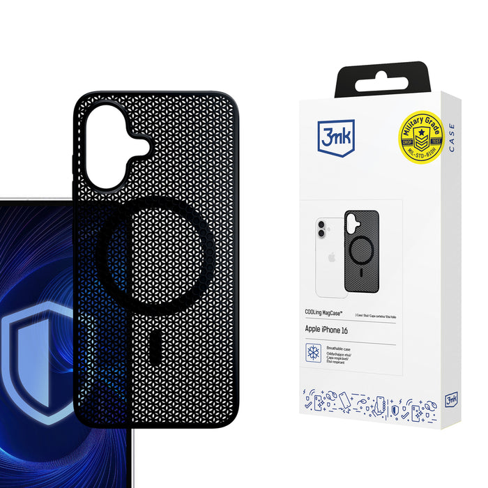 3mk COOLing MagCase for Apple iPhone 16 Plus - Black