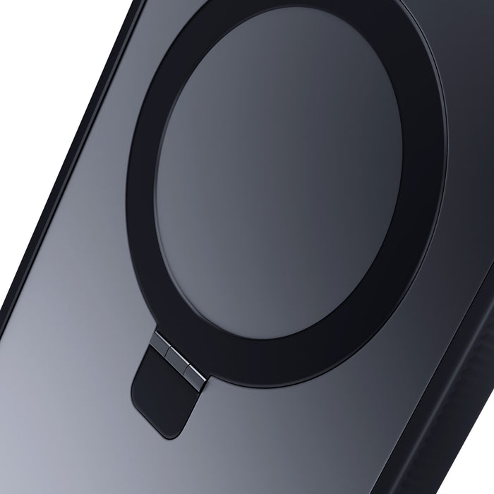 3mk Smoke Case Mag&amp;Stand for Apple iPhone 16 - black