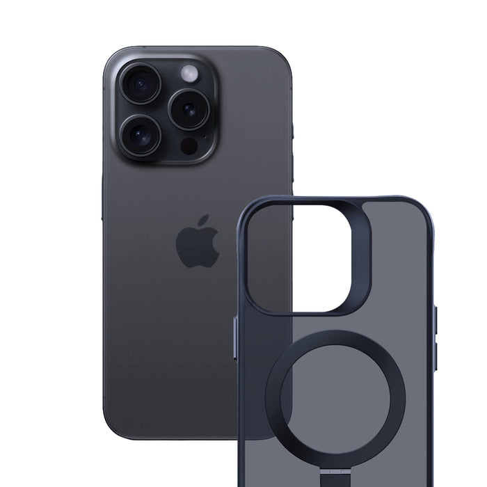 3mk Smoke Case Mag&amp;Stand for Apple iPhone 16 pro max - black