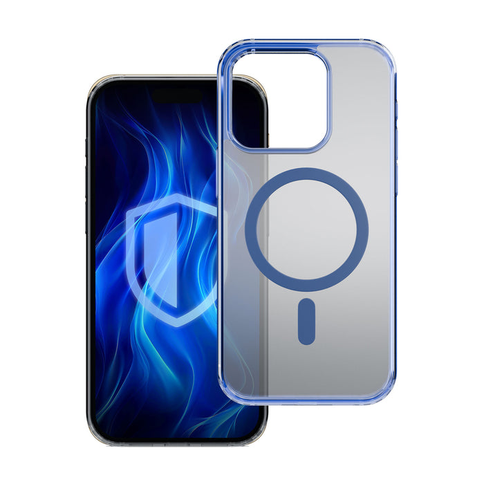 3mk Frosty MagCase Blue Case for Apple iPhone 16 Pro - Transparent