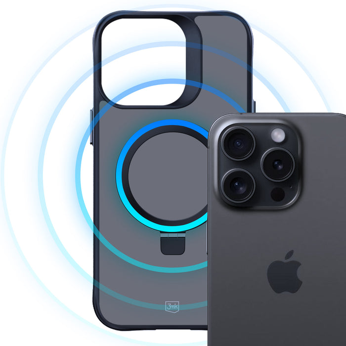 3mk Smoke Case Mag&amp;Stand for Apple iPhone 13 pro max - black