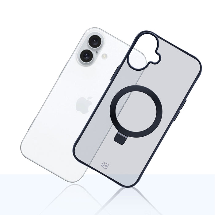 3mk Smoke Case Mag&amp;Stand for Apple iPhone 16 plus - transparent