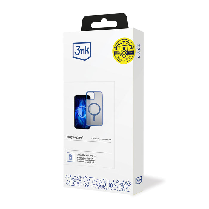 3mk Frosty MagCase Blue Case for Apple iPhone 15 - Transparent