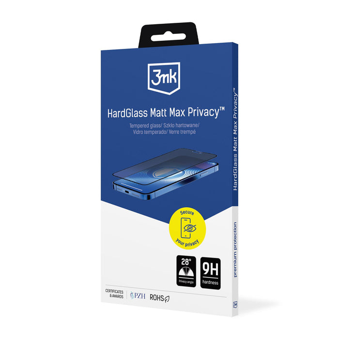 Tempered Glass 3mk Hardglass Matt Max Privacy for Apple iPhone 13/13 Pro/14