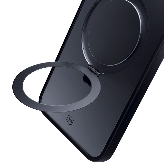 3mk Smoke Case Mag&amp;Stand for Apple iPhone 15 pro max - black