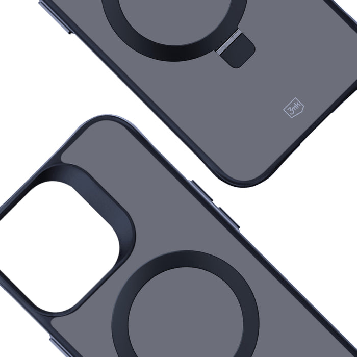 3mk Smoke Case Mag&amp;Stand for Apple iPhone 15 pro max - black