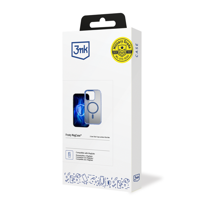 3mk Frosty MagCase Blue Case for Apple iPhone 13 Pro Max - Transparent