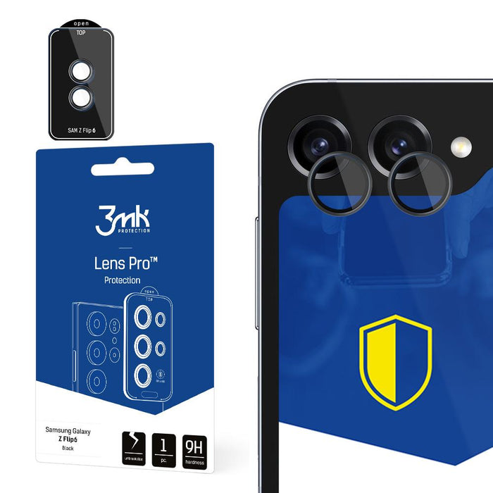 Tempered Glass for Camera Lens 3mk Lens Protection Pro Black for Samsung Galaxy Z Flip 6