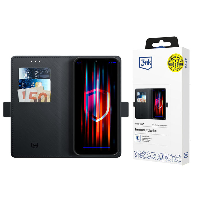 3mk Wallet Case for Samsung Galaxy S25 Edge - Black