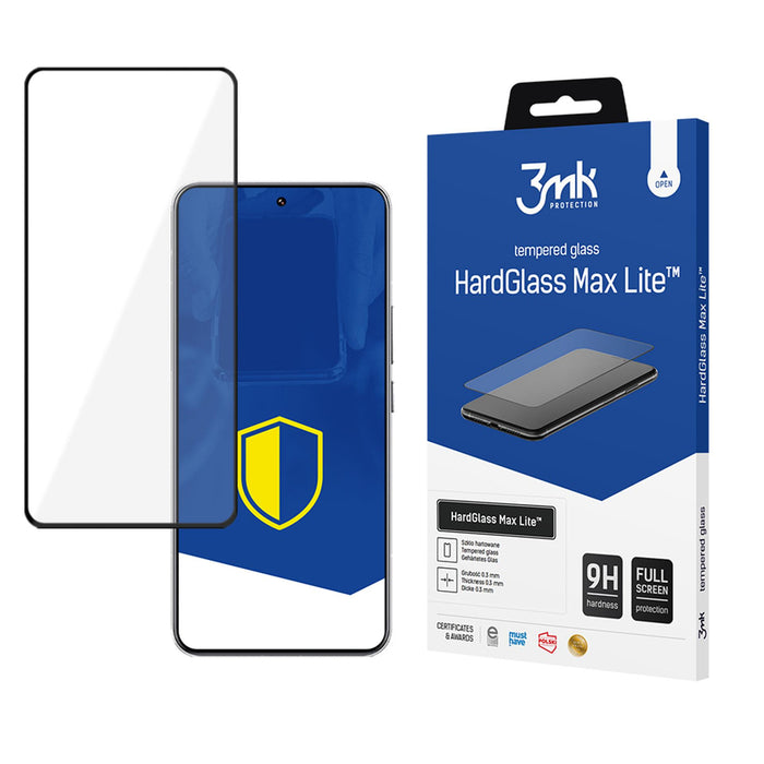 Tempered glass 3mk HardGlass Max Lite Black for Xiaomi 15 Ultra