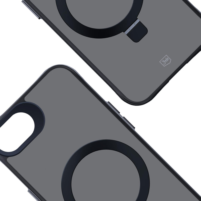 3mk Smoke Case Mag&amp;Stand for Apple iPhone 16E - black