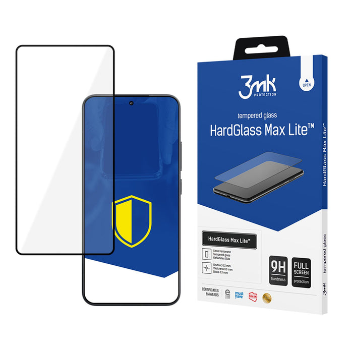 Tempered glass 3mk HardGlass Max Lite Black for Xiaomi 15
