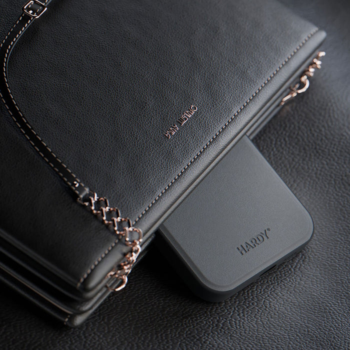 3mk Hardy Android Silky Leather MagCase for Samsung Galaxy S24+ - Black