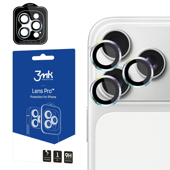 3mk Lens Protection Pro Camera Lens Glass for Apple iPhone 17 Pro /17 Pro Max - Multicolor