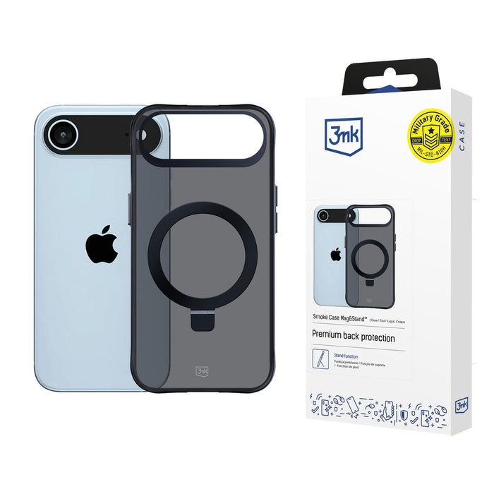 3mk Smoke Case Mag&amp;Stand for iPhone Air - Black