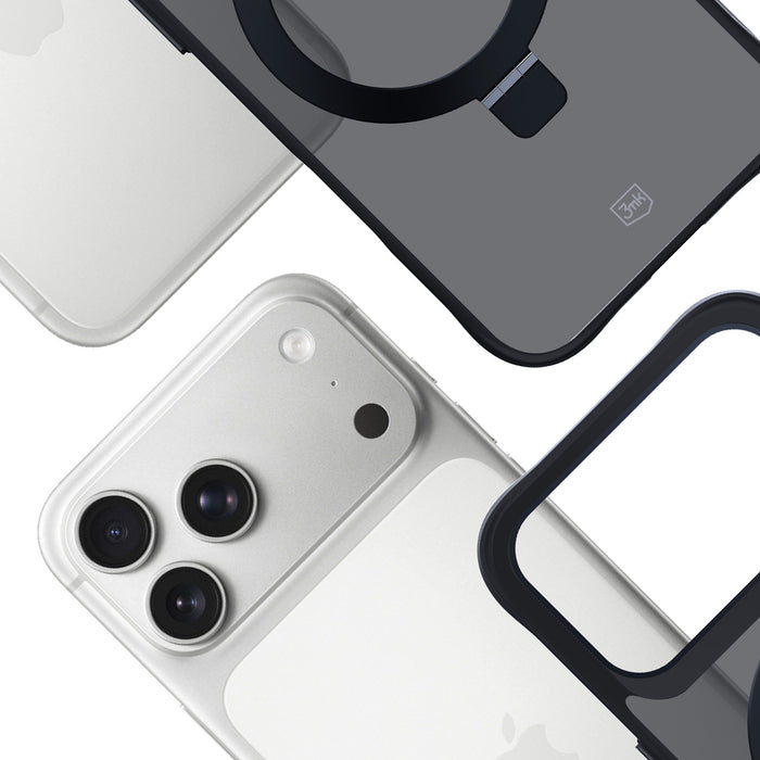 3mk Smoke Case Mag&amp;Stand for iPhone 17 Pro - Black