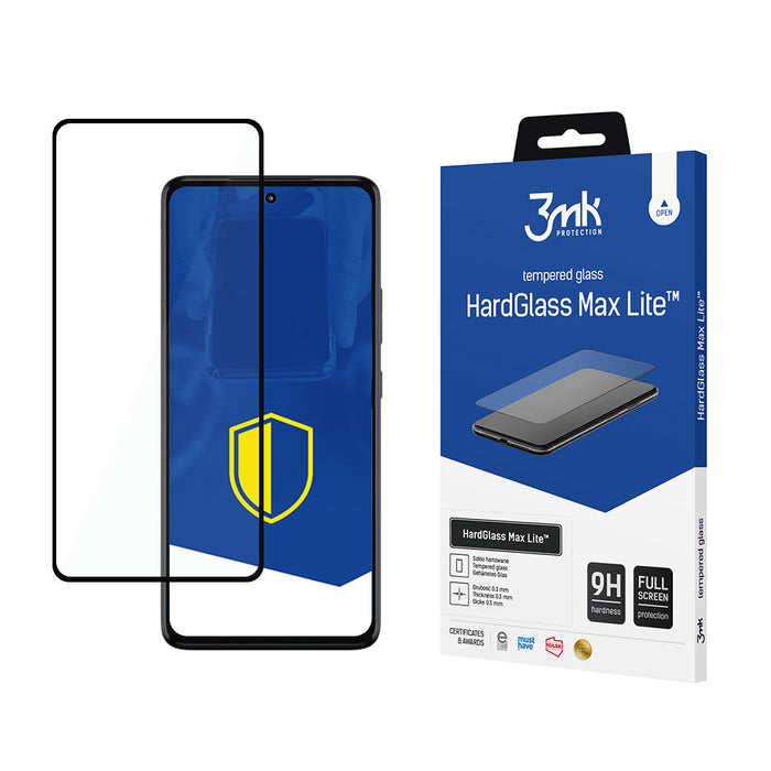 3mk HardGlass Max Lite Black Tempered Glass for Motorola Moto G72