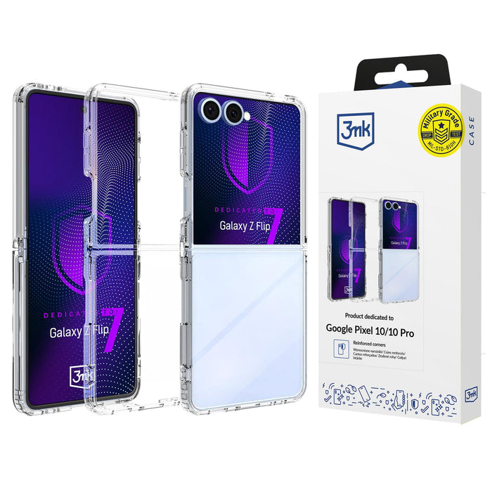 3mk Armor Case for Samsung Galaxy Z Flip 7 - Transparent