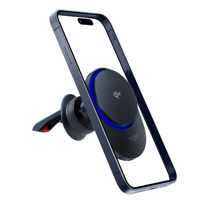 Car air vent holder 3mk Hardy AeroCharger 15W Qi2/MagSafe - black