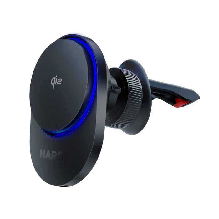Car air vent holder 3mk Hardy AeroCharger 15W Qi2/MagSafe - black
