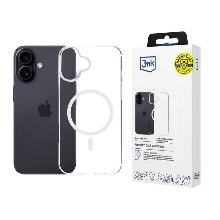 3mk Armor MagCase for iPhone 16 - transparent