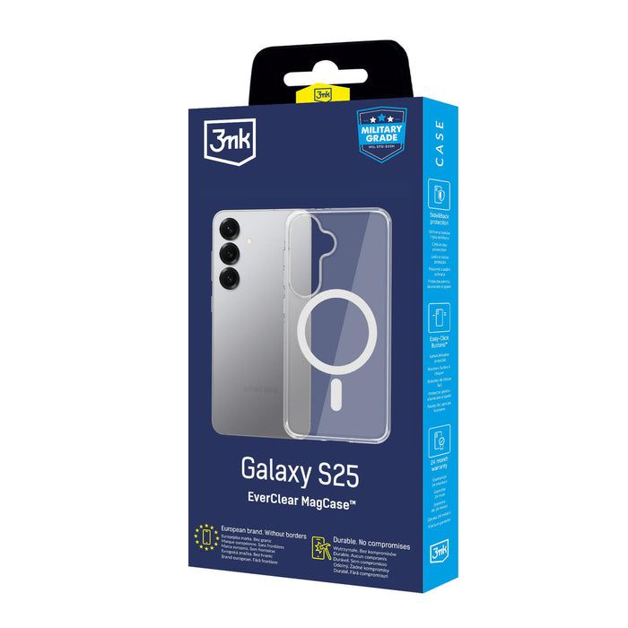 3mk EverClear MagCase for Samsung Galaxy S25 - transparent
