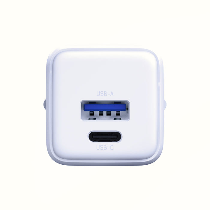 3mk Hyper GaN Charger 20W QC4+ PD PPS USB-C USB-A Wall Charger - White