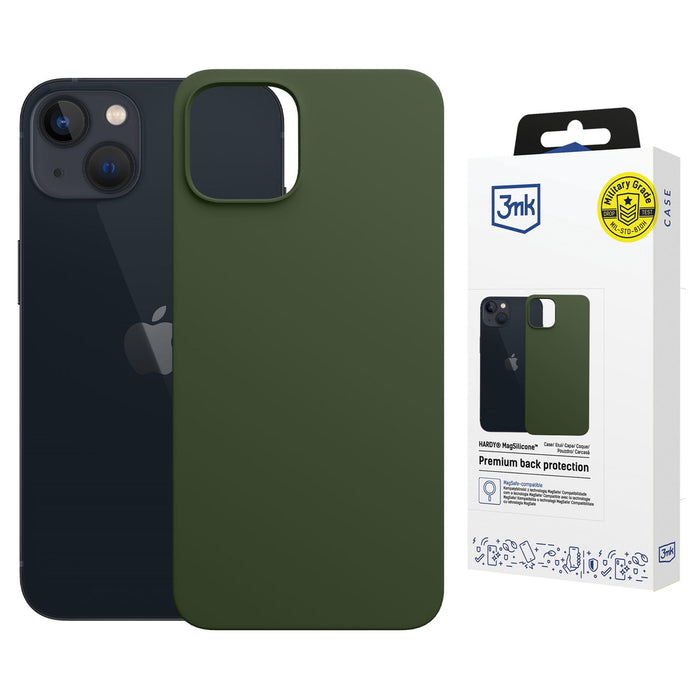 3mk Hardy MagSilicone Case for Apple iPhone 15 Plus - Green