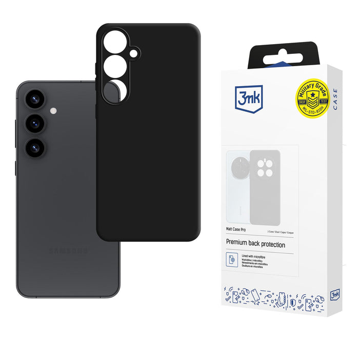 3mk Matt Case Pro for Samsung Galaxy S25+ - matte black