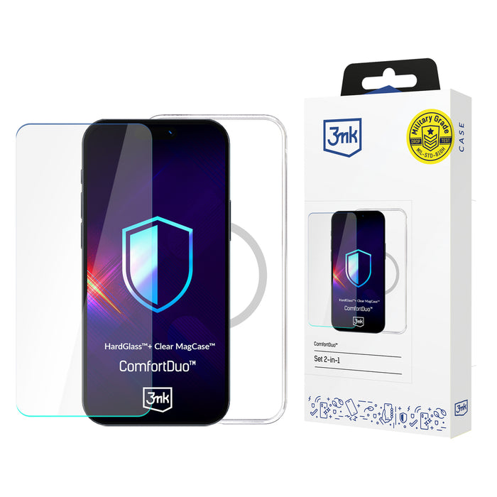 3mk ComfortDuo Clear protective set case + glass for Samsung Galaxy S25 Ultra - transparent