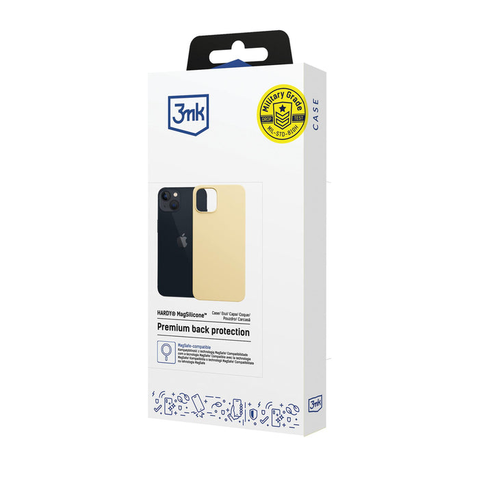 3mk Hardy MagSilicone case for Apple iPhone 15 Plus - yellow